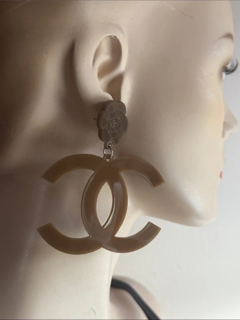 Milk Chocolate Brown CC Dangle Earrings - Picture 9 of 11